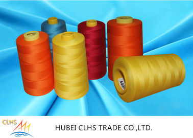 Good Fastness Spun Poly Thread 5000 Meters , Multi Color Spun Polyester Sewing Thread