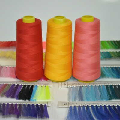 Gepersonaliseerde kleuren 45/2 polyester naalddraad met hoge sterkte en normale verpakking