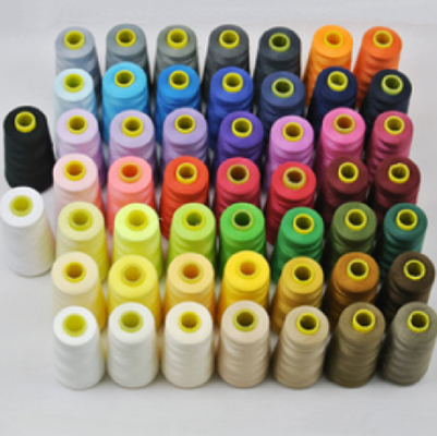 Gepersonaliseerde kleuren 45/2 polyester naalddraad met hoge sterkte en normale verpakking