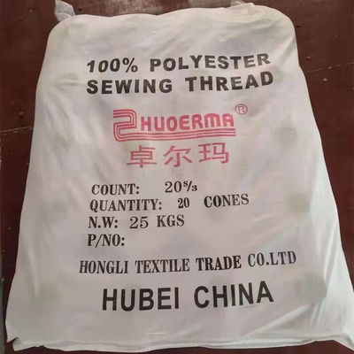 Hoge sterkte 20/3 100% polyester gesponnen garen voor polyesterdraad