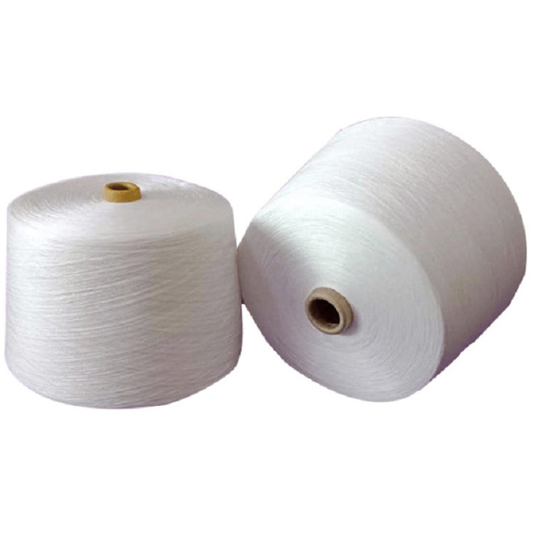 20/2 30/2 40/2 100% polyester kern gesponnen garen ruw wit volledig dof polyester garen