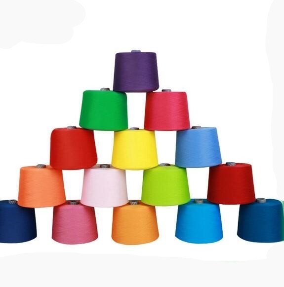 Wit Grijs Marine Blauw Zwart Rood Olijfgroen Kleuren 100% Polyester Ring Spun Garne 20/2 30/2 40/2