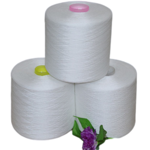 Ruwe wit polyester getwist garen 40/2, 50/2, 60/2 100% polyester ringspund garen